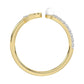 Women’S 10K Yellow Gold Letter “C” Diamond & Pearl Ring 0.10Ct Round Diamond Fine Jewelry