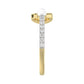 Women’S 10K Yellow Gold Letter “C” Diamond & Pearl Ring 0.10Ct Round Diamond Fine Jewelry