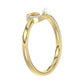 Women’S 10K Yellow Gold Letter “C” Diamond & Pearl Ring 0.10Ct Round Diamond Fine Jewelry