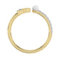 Women’S 10K Yellow Gold Letter “H” Diamond & Pearl Ring 0.10Ct Round Diamond Fine Jewelry
