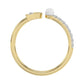 Women’S 10K Yellow Gold Letter “P” Diamond & Pearl Ring 0.10Ct Round Diamond Fine Jewelry
