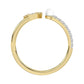 Women’S 10K Yellow Gold Letter “T” Diamond & Pearl Ring 0.10Ct Round Diamond Fine Jewelry