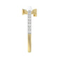 Women’S 10K Yellow Gold Letter “T” Diamond & Pearl Ring 0.10Ct Round Diamond Fine Jewelry