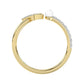 Women’S 10K Yellow Gold Letter “V” Diamond & Pearl Ring 0.10Ct Round Diamond Fine Jewelry