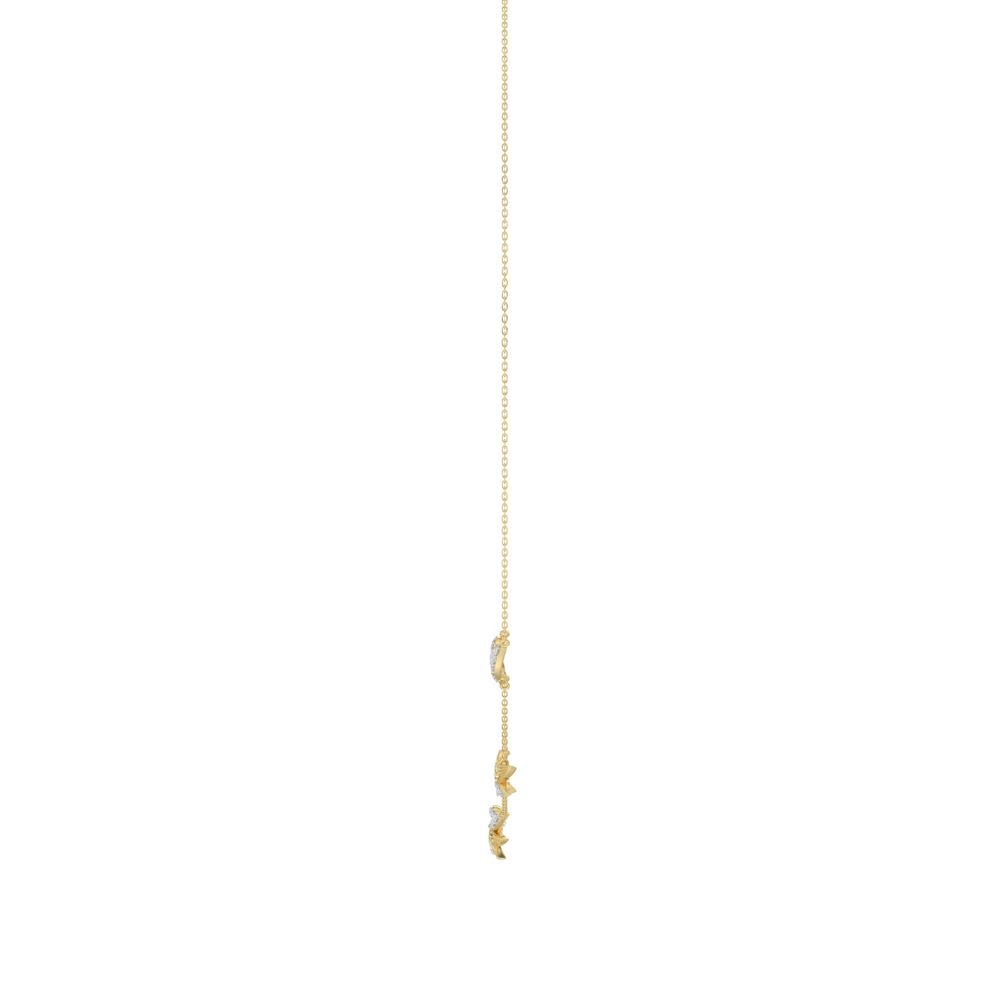 Luxury 10K Yellow Gold Ladies Necklace With Sparkling Round Diamonds. A Refined And Elegant 0.33 Ct Jewelry Piece For Her.