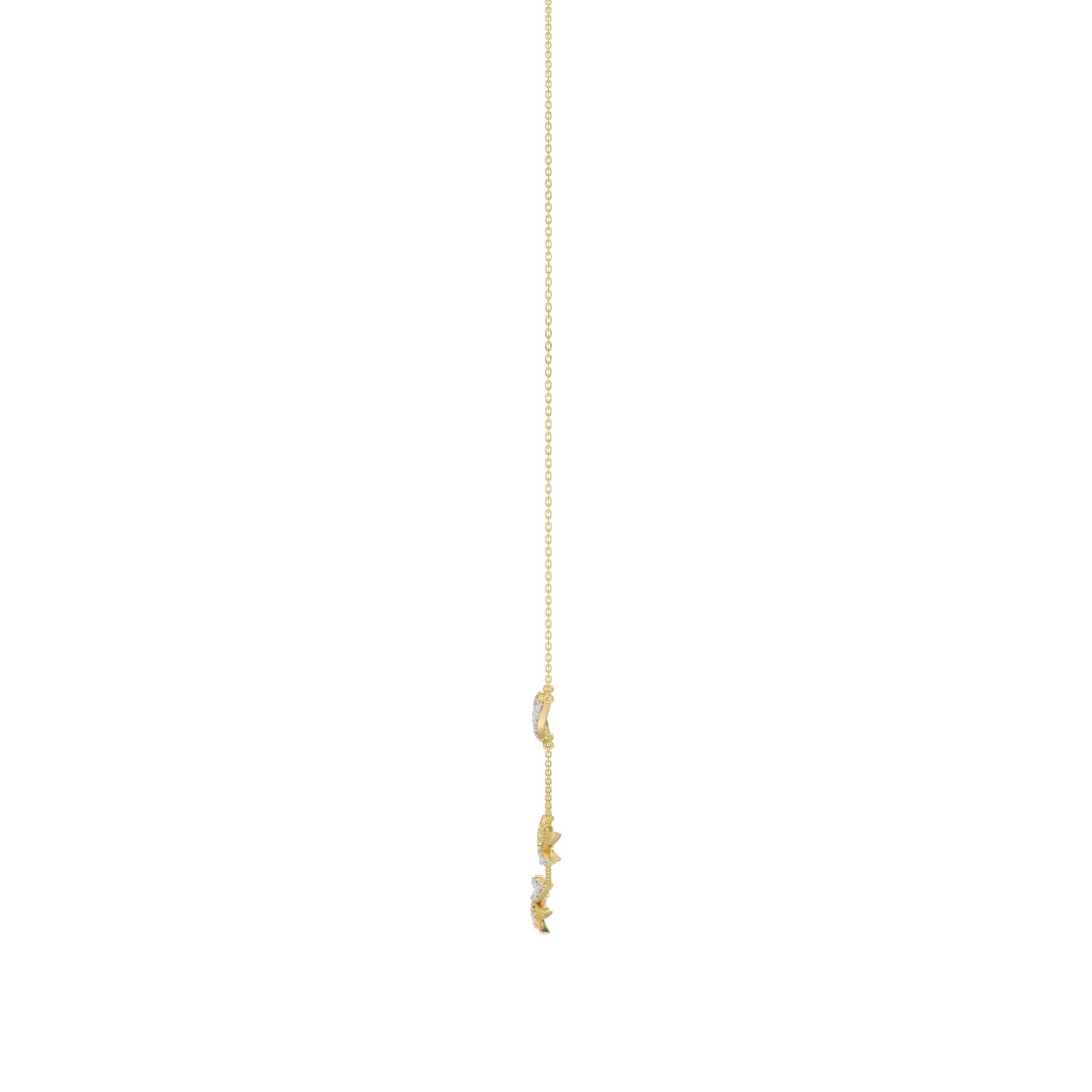 Luxury 10K Yellow Gold Ladies Necklace With Sparkling Round Diamonds. A Refined And Elegant 0.33 Ct Jewelry Piece For Her.