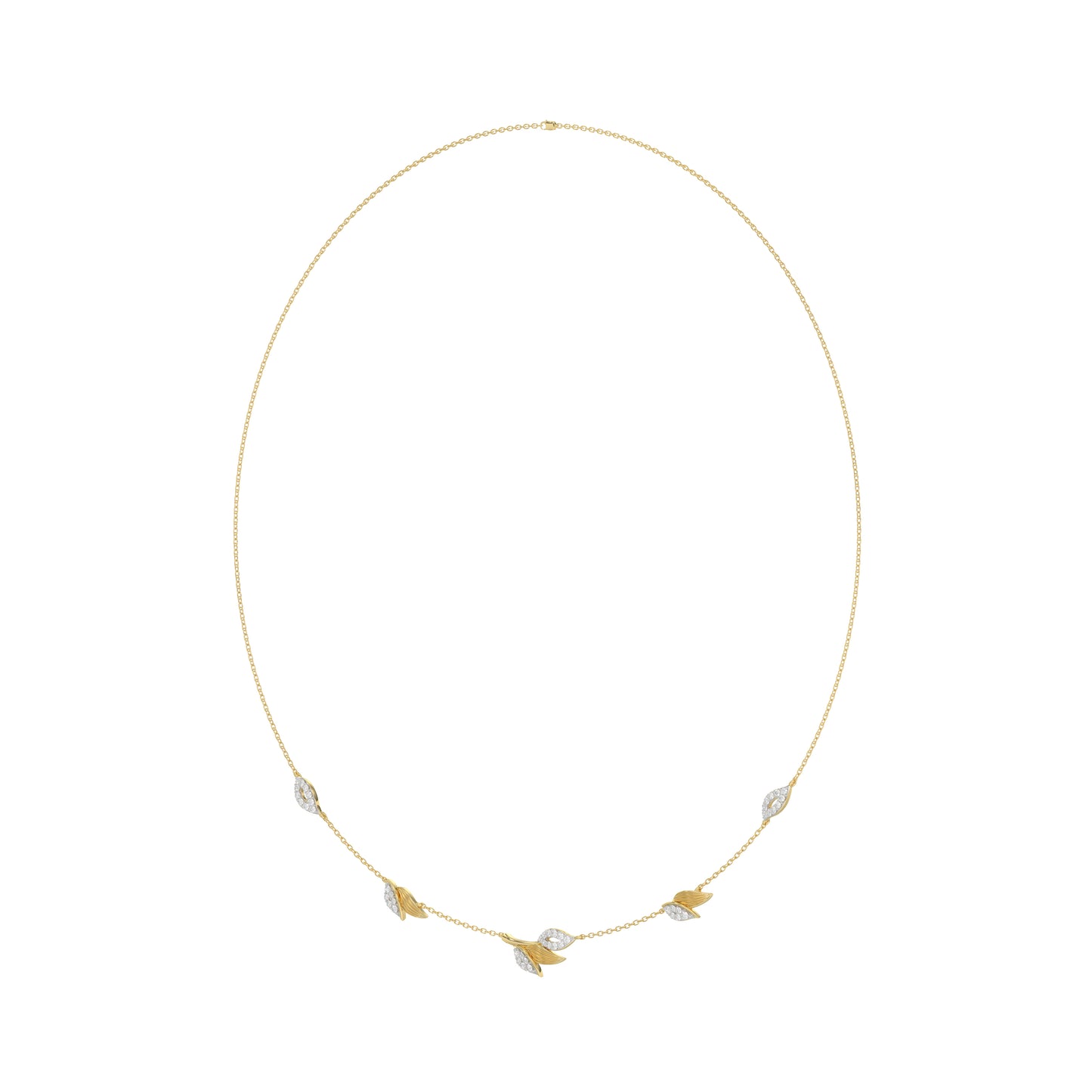 Luxury 10K Yellow Gold Ladies Necklace With Sparkling Round Diamonds. A Refined And Elegant 0.33 Ct Jewelry Piece For Her.