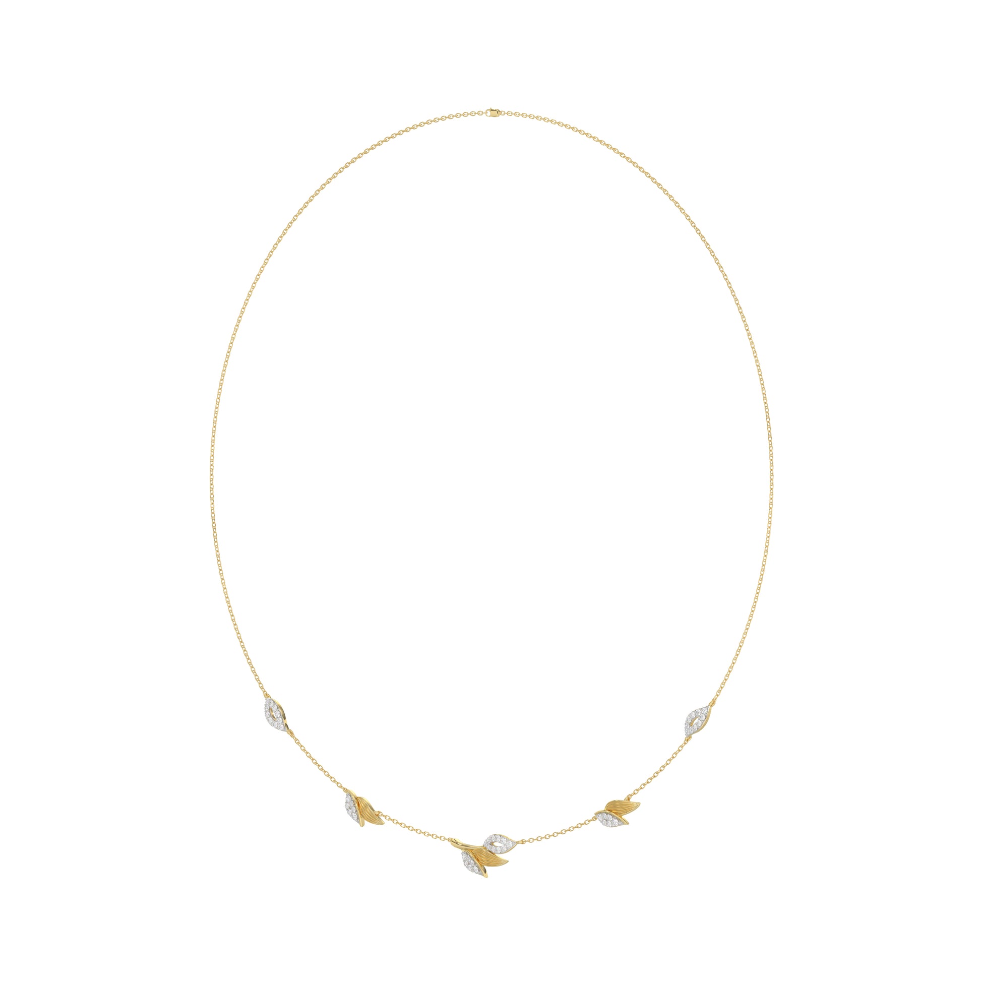 Luxury 10K Yellow Gold Ladies Necklace With Sparkling Round Diamonds. A Refined And Elegant 0.33 Ct Jewelry Piece For Her.