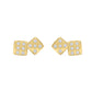 Luxury 10K Yellow Gold Diamond Earrings With 0.16Ct Round Cut Diamonds