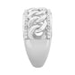 Elegant 0.20Ct Round Diamond Men’S Ring In Sterling Silver Classic Statement Jewelry For Men