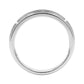 Men’S Sterling Silver Ring With 0.10Ct Round Diamond Classic Diamond Band