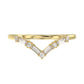 10K Yellow Gold 0.16Ct Ladies Fashion Ring Featuring Sparkling Round And Baguette Diamonds. A Timeless And Elegant Jewelry Piece Designed For Daily We