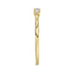 Ladies 10K Yellow Gold Diamond Fashion Ring 0.16 Ct Round & Baguette Diamond Jewelry