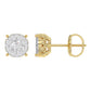 LADIES EARRINGS 0.30CT ROUND DIAMOND 14K YELLOW GOLD (SI QUALITY)