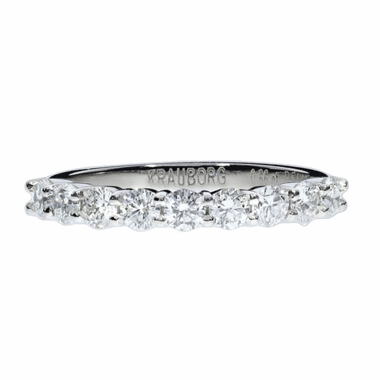 Half-Ribbon Diamond Ring - Platinum