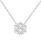 LADIES PENDANT WITH CHAIN 0.50CT ROUND DIAMOND 14K WHITE GOLD