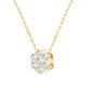 LADIES PENDANT WITH CHAIN 0.50CT ROUND DIAMOND 14K YELLOW GOLD