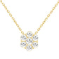 LADIES PENDANT WITH CHAIN 0.50CT ROUND DIAMOND 14K YELLOW GOLD