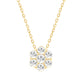 LADIES PENDANT WITH CHAIN 0.50CT ROUND DIAMOND 14K YELLOW GOLD