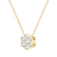 LADIES PENDANT WITH CHAIN 0.50CT ROUND DIAMOND 14K YELLOW GOLD