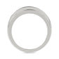 MEN'S BAND 1.00CT ROUND DIAMOND 10K WHITE GOLD