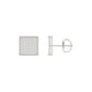 Sterling Silver White 0.25CT Round Diamond Yuva Square Cluster Earrings Women’S Fine Jewelry