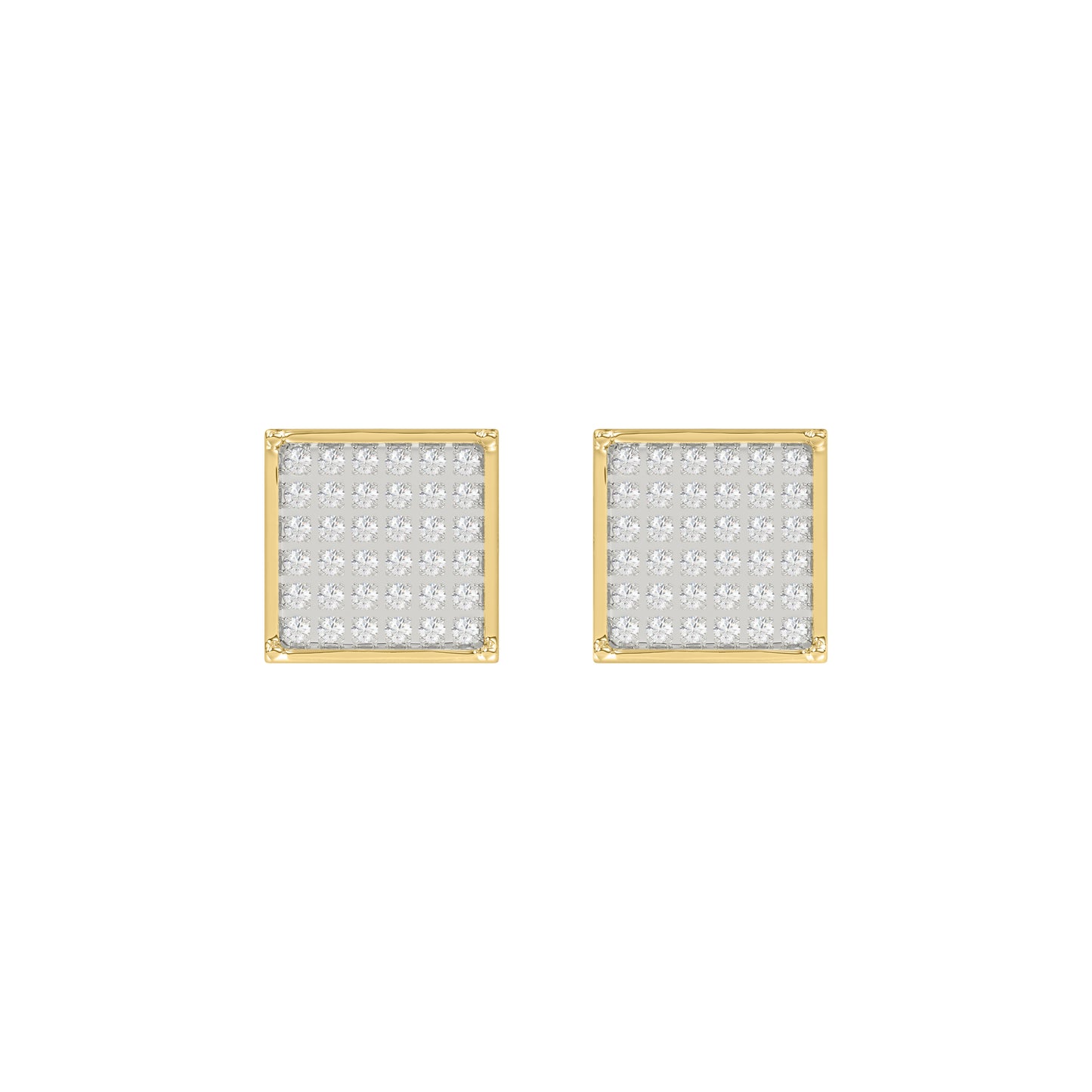 10K Yellow Gold 0.25Ct Round Diamond 4 Prong Yuva Earrings Elegant Fashion Earrings Jewelry