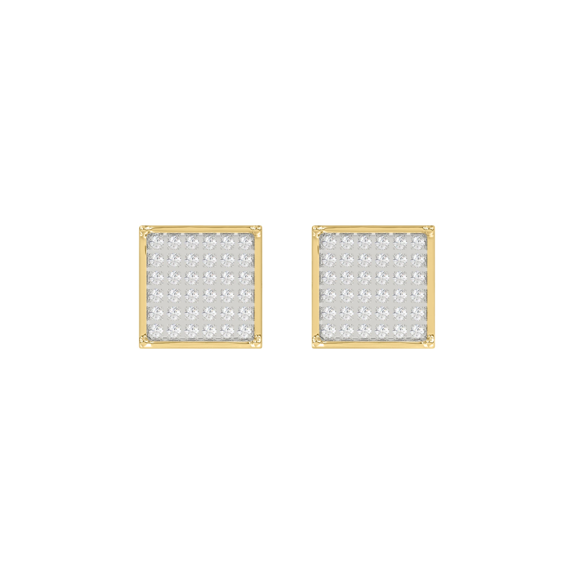 10K Yellow Gold 0.25Ct Round Diamond 4 Prong Yuva Earrings Elegant Fashion Earrings Jewelry