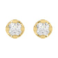 Elegant 14K Yellow Gold Diamond Solitaire Earrings 0.15CT Round Diamond Jewelry For Women