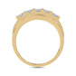 MEN'S BAND 1.50CT ROUND DIAMOND 10K YELLOW GOLD