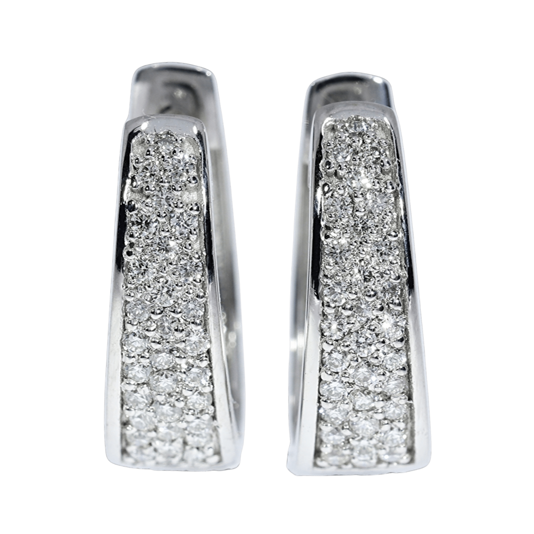 Diamond Earrings - 18kt White Gold