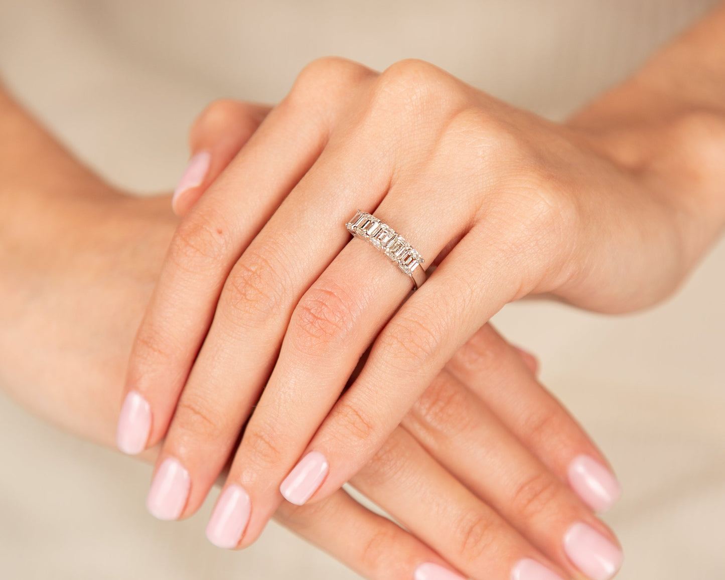 Natural GIA Diamonds Engagement Ring - Platinum
