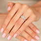 Diamonds Engagement Ring - 18kt White Gold