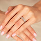 Elegant Oval Diamonds Ring - Platinum