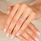 Half-Ribbon Diamond Ring - Platinum