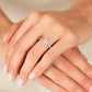 GIA Natural Diamond Engagement Ring - Oro Blanco 18kt