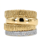 Natural Diamonds Ring - 14kt Yellow Gold