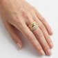 Natural Diamonds Ring - 14kt Yellow Gold