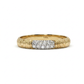 Natural Diamonds Ring - 14kt Yellow Gold