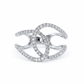 Diamonds Ring - 14kt White Gold