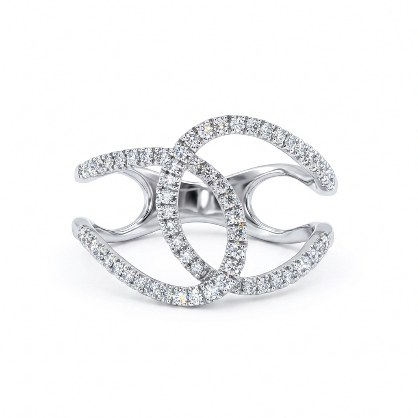Diamonds Ring - 14kt White Gold