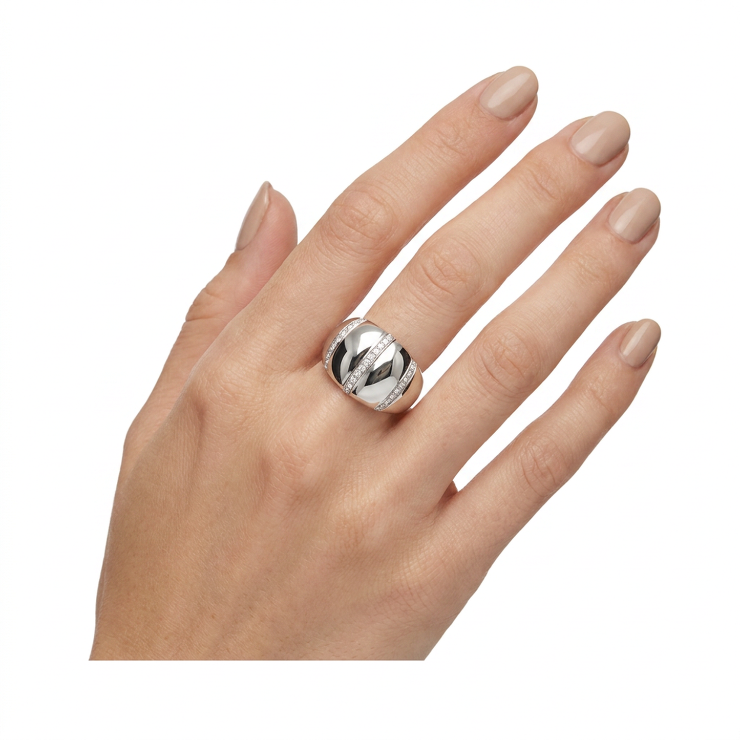 Diamonds Ring - 14kt White Gold
