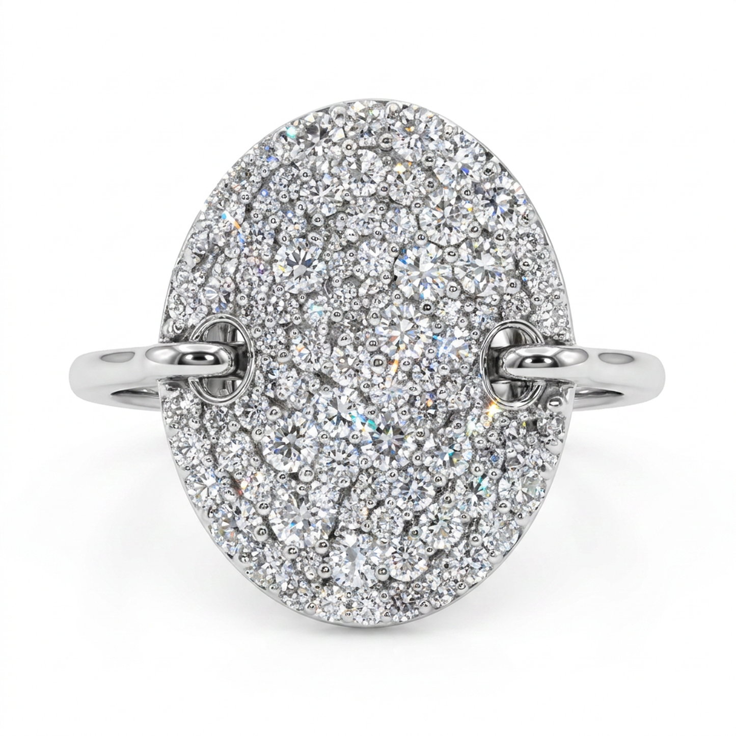 Diamonds Ring - 14kt White Gold