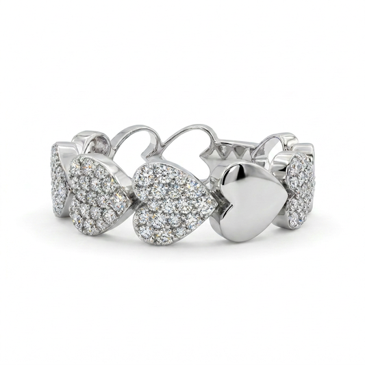 Diamonds Ring - 14kt White Gold