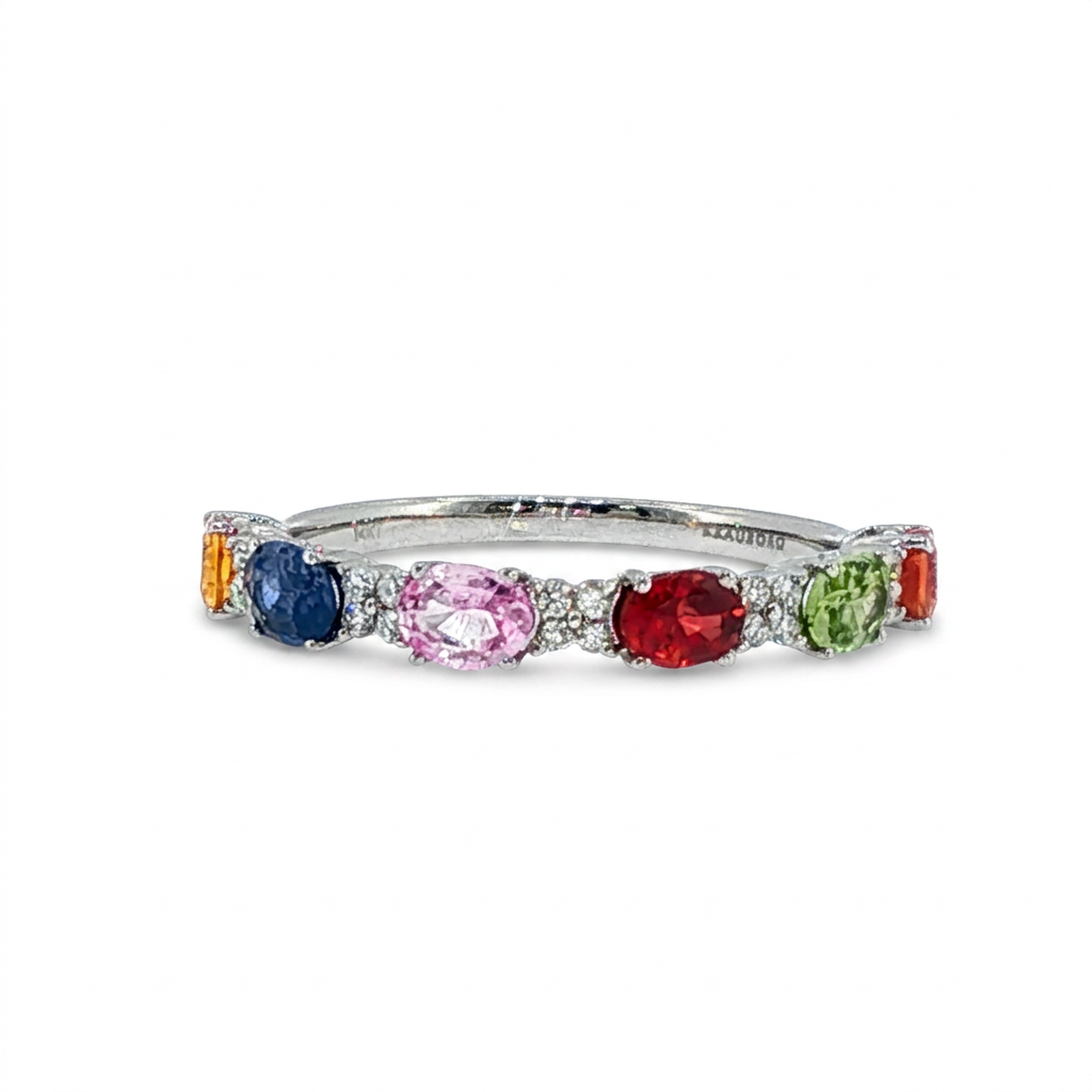 Diamond and Sapphires - 14kt White Gold