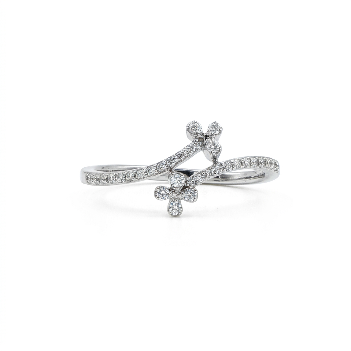 Diamonds Ring - 14kt White Gold