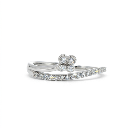 Diamonds Ring - 14kt White Gold