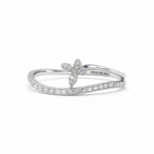 Diamonds Ring - 14kt White Gold