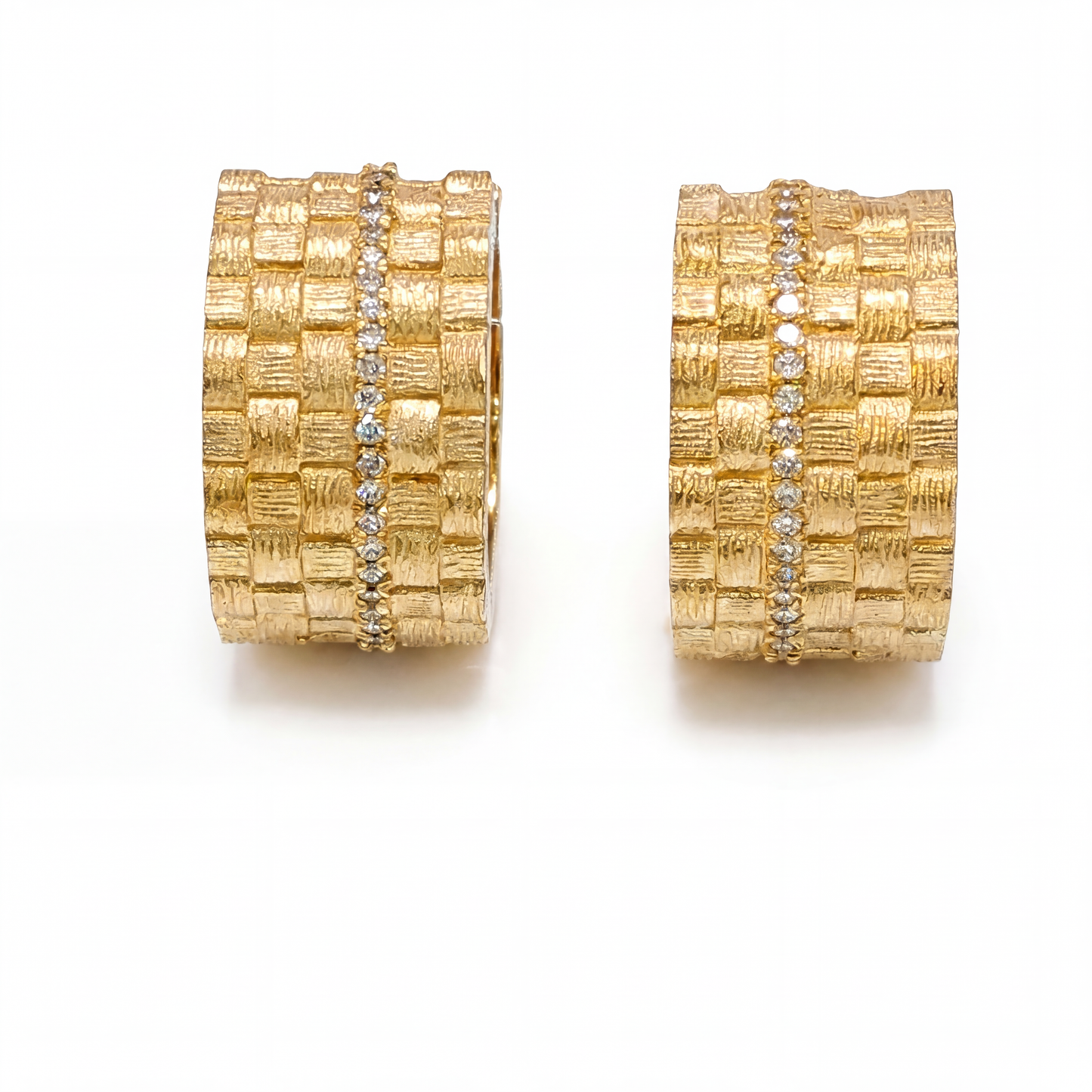Diamond Earrings - 14k Yellow Gold