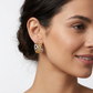Hoop Diamond Earrings - 14k Yellow Gold